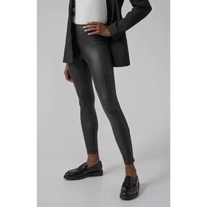 Athleta 1X Pants Delancey Gleam Moto Tight Black Stretch High Rise Plus NEW